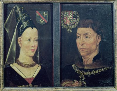 Double Portrait of Charles the Bold, Duke of Burgundy and Isabelle de Bourbon by Flemish School